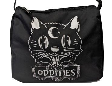 Schultertaschen - Umhängetasche für Damen - Umschlagtasche - Black Cat ODDITIES