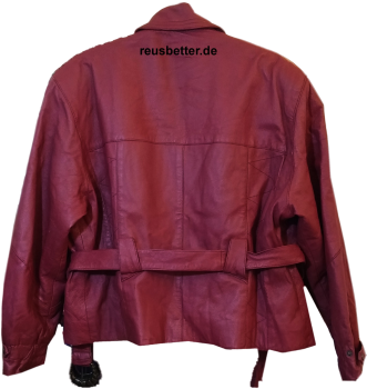 Exclusive Damen Echt Lederjacke Vintage Lederjacke in Rot