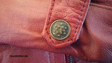 Exclusive Damen Echt Lederjacke Vintage Lederjacke in Rot
