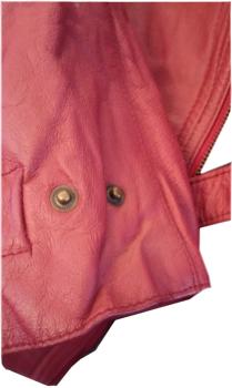 Exclusive Damen Echt Lederjacke Vintage Lederjacke in Rot