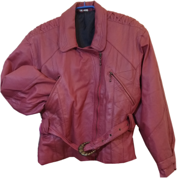Exclusive Damen Echt Lederjacke Vintage Lederjacke in Rot