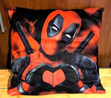 Deadpool Deko Kissenbezug Love 40x40 Sofakissen Bezug