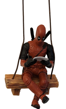 Deadpool 3D Figur mit Schauckel Anhänger Auto-Garten-Fenster Deko
