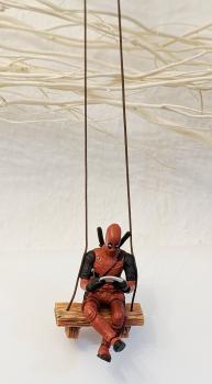 Deadpool 3D Figur mit Schauckel Anhänger Auto-Garten-Fenster Deko