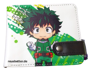 Izuku Midoriya Hero Academia Anime Motiv Geldbörse - Portemonnaie Kunstleder