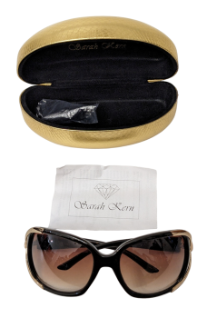 Design Damen Sonnenbrille Sarah Kern mit Goldenem Hartschalen Etui