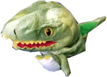 Handspielpuppe Tyranosaurus Rex  Handpuppe mit Klappmaul  Grün