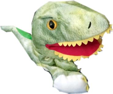 Handspielpuppe Tyranosaurus Rex  Handpuppe mit Klappmaul  Grün