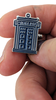 Doctor WHO Tardis Police Box Metall Manschettenknöpfe Blau Silber