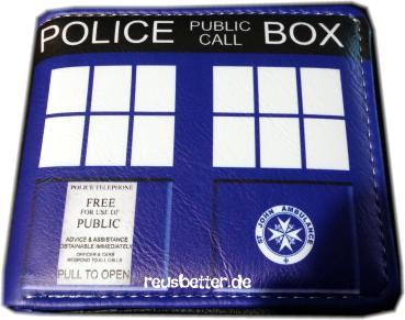 Doctor Who Tardis Police Box | Portemonnaie | Klappbar | Leder