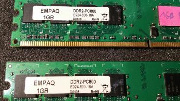 PC Arbeitsspeicher ►EMPAQ 2x1GB ►E924-667-16A ►DDR2-PC800