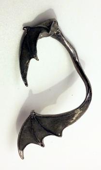 The Night With Ohr Clip Ohrring Fledermaus - Alchemy Gothic - Fluoreszierend