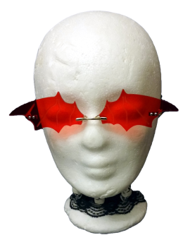 Fledermaus Vampir Sonnenbrille Gothic Brille Unisex ROT