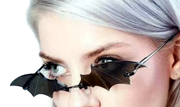 Fledermaus Vampir Sonnenbrille Gothic Brille Unisex Schwarz