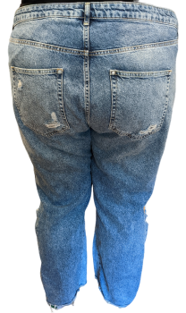 Damen Fetzenjeans | Übergröße EUR 56 | Kick Flare | High Waist  Damen Jeans von H+M