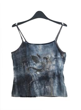 Damen Träger Top Fishbone Batik Drachen