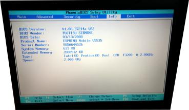 Fujitsu Siemens Esprimo V5535 MPNV5DE Notebook ► IntelDual 2x2.0 GHz ► 120 SSD ► 4 GB RAM