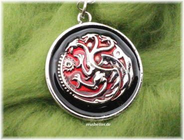 Game of Thrones Halskette | Targaryen Wappen | Drachen Kette | Silber