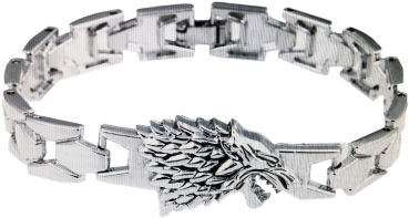 Game of Thrones Armband Haus Winterfell Silber Armband Wolf