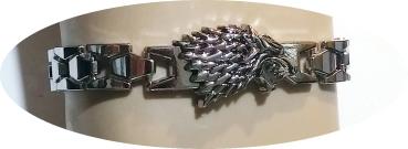 Game of Thrones Armband Haus Winterfell Silber Armband Wolf