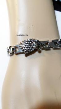 Game of Thrones Armband Haus Winterfell Silber Armband Wolf