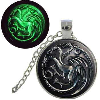 Game of Thrones Halskette | Targaryen Wappen | Clow in the Dark