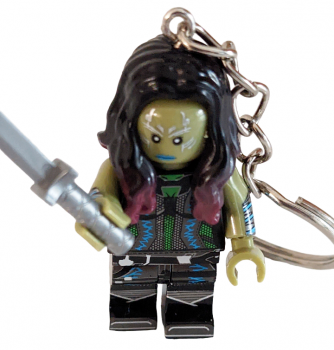 Gamora Metall Schlüsselanhänger LOZ Baustein Set DIY Geschenk