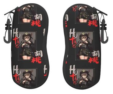 Genshin Impact - Hu Tao - Brillenetui - Universal Mappe - Motiv Neoprene Brillenetui