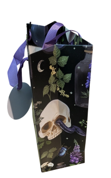 Preview: 23 cm Geschenktüte mit  Gift Ranken mit Totenkopf - Print