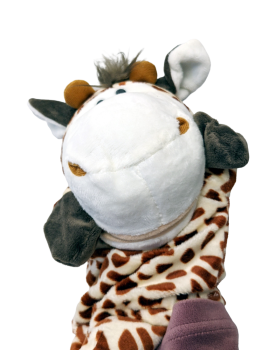 Handspielpuppe Giraffe Handpuppe mit Klappmaul