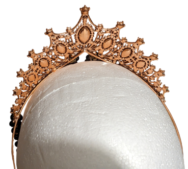 Gothic Barock Vampier Krone Glas Kristall Steine Schwarz Madonnas Halos Crowns-Kopfbedeckung
