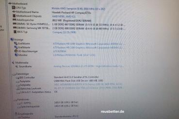 HP Compaq 6735s Notebook AMD Sempron SI-40 2,16 GHz -15.4 Zoll