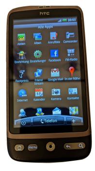 HTC Desire PB99200 Smartphone ❖ 3.7 Zoll ❖ 8GB SD Karte ❖ Android Handy ❖ Graphit