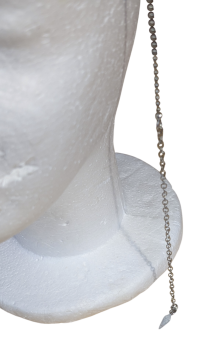 Preview: Punk Industrial Haarreif Schwarz-Silber – Spike-Design mit Ketten