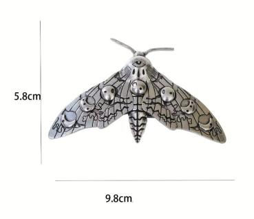 Haarspange Silber Motte Viking, Gothic, Vintage Haarschmuck