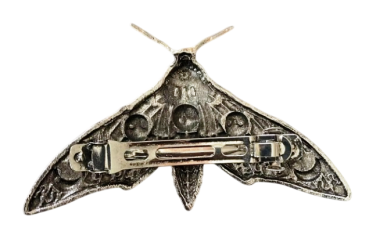 Haarspange Silber Motte Viking, Gothic, Vintage Haarschmuck