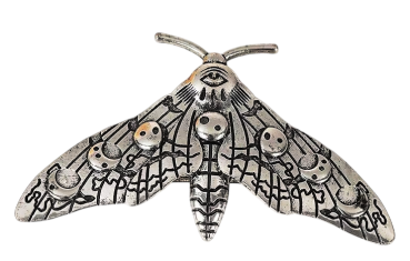 Haarspange Silber Motte Viking, Gothic, Vintage Haarschmuck