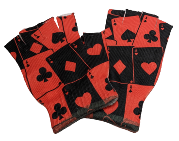 Handschuhe Joker Karten ☢ Harley Quinn ☢ Fingerlose Handschuhe Unisex