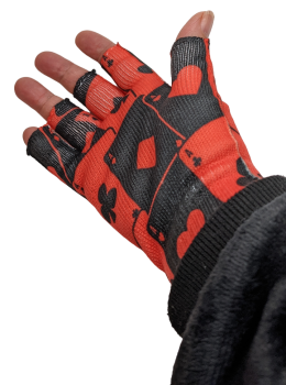 Handschuhe Joker Karten ☢ Harley Quinn ☢ Fingerlose Handschuhe Unisex