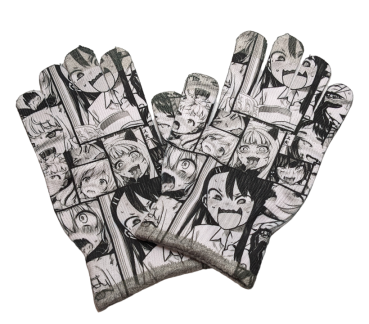 Handschuhe Manga Ahegao Motiv Manga Print  Winterhandschuhe Cosplay Kostüm Handschuhe