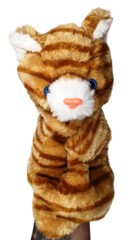 Tiegerkatze Handspieltier Handpuppe Webpelz Katze Handpuppe