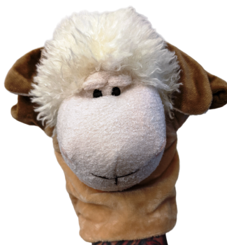 Schaf Handspieltier Handpuppe Schaf mit Klappmaul Nici 27 cm