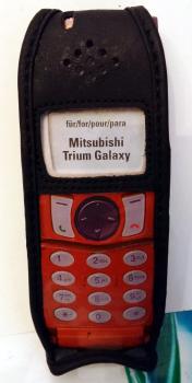 Mitsubishi Trium Galaxy Echt Leder Handy Tasche Hama
