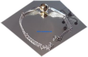Harry Potter Goldener QUIDDITCH Schnatz Armband Silber Bronze