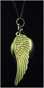 Harry Potter Snitch Quidditch  Kette mit Uhr Goldener Schnatz  Metall