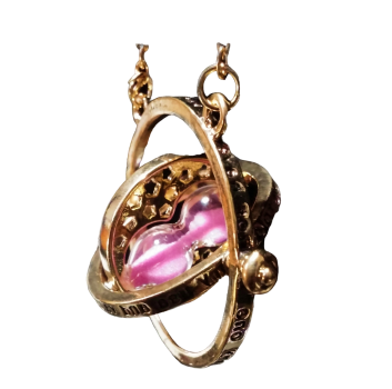 Harry Potter Hermines Zeitumkehrer Rosa Zeitwandler Halskette Sanduhr