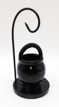 Wicca Hexenkessel Duftlampe Teelicht  Metall Set schwarz