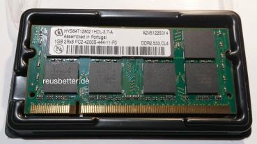 Infineon Laptop Speicher RAM 1GB DDR2-533 (266) PC2-4200S HYS64T128021HDL-3.7-A