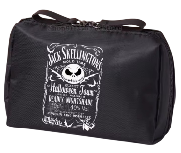Jack Skellington als Jack Daniels Motiv  Make-Up Kosmetiktasche für die Handtasche