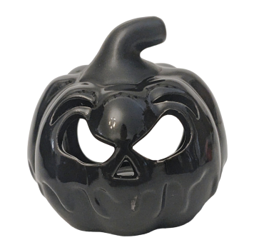 Kerzenhalter Keramik Jack Skellington 2D Pumpkin Kürbis Schwarz